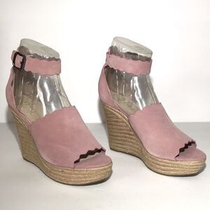 Marc Fisher Haya Suede Ankle Strap Espadrille Sandals